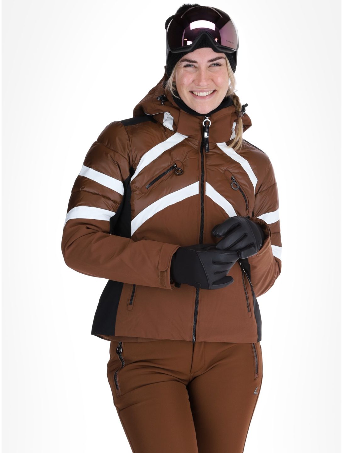 Luhta, Kaamanen veste de ski femmes Chocolat brun 