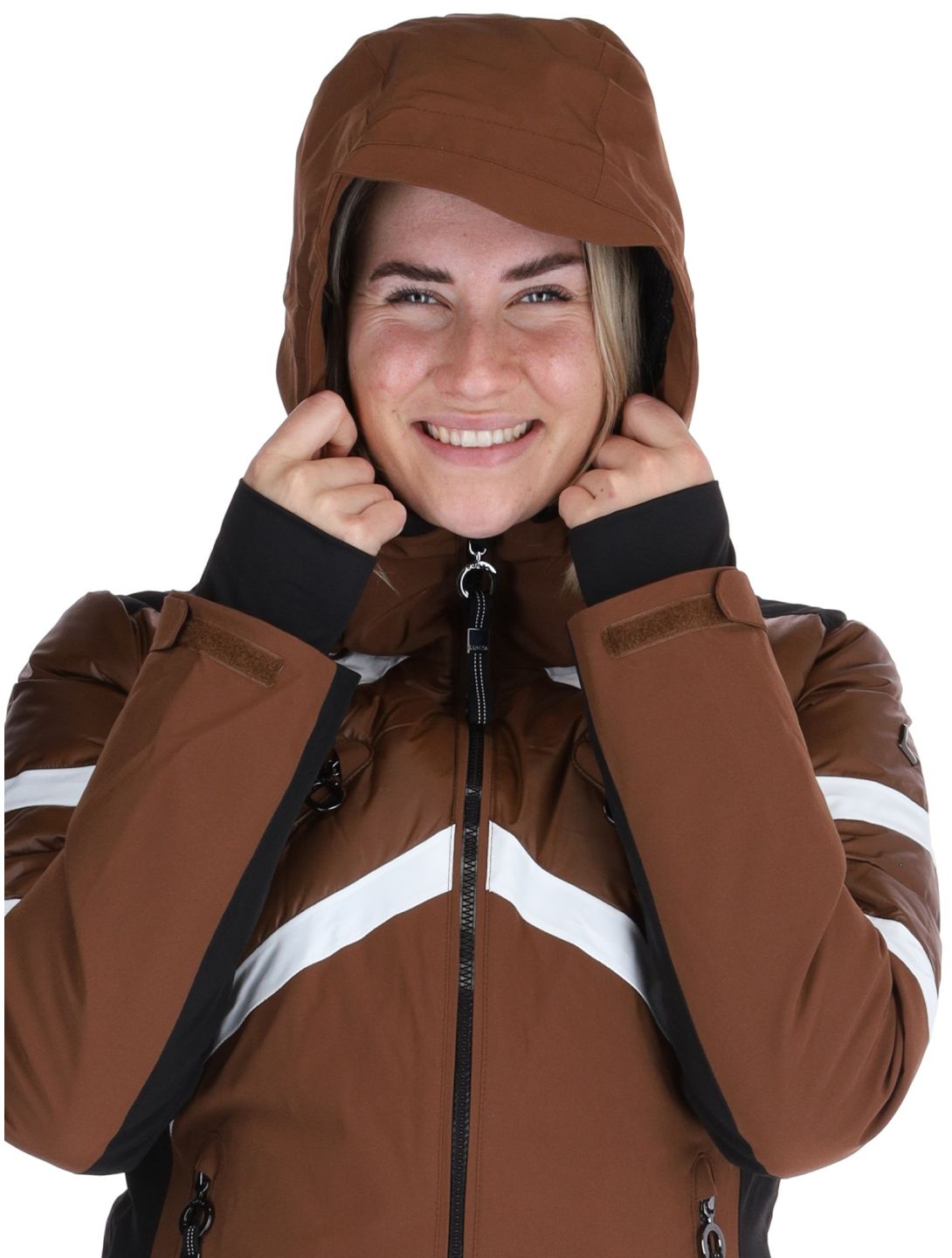 Luhta, Kaamanen veste de ski femmes Chocolat brun 