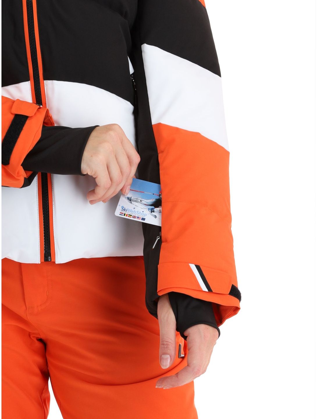 Luhta, Kaldoaivi veste de ski femmes Orange blanc, noir, orange 