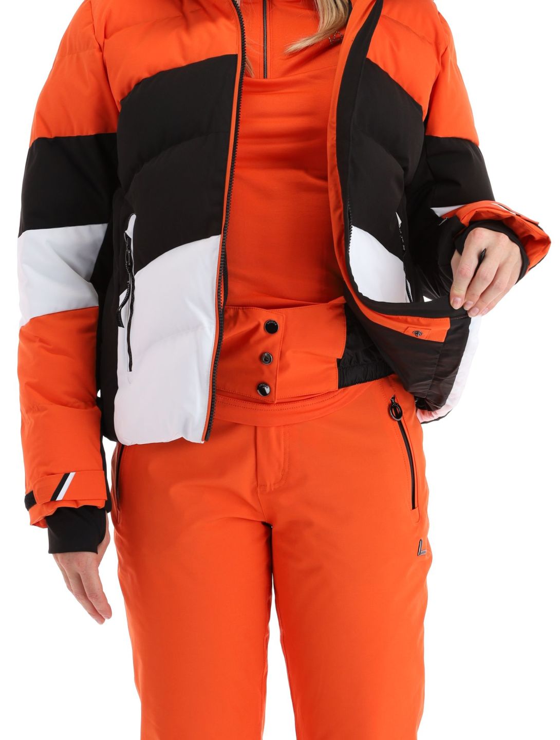 Luhta, Kaldoaivi veste de ski femmes Orange blanc, noir, orange 