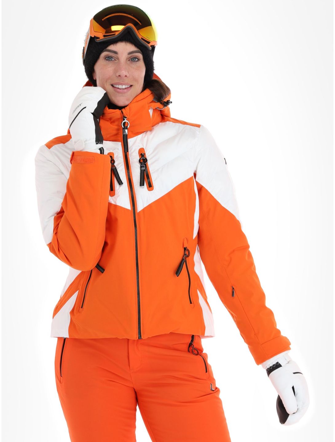 Luhta, Kanervala veste de ski femmes Orange blanc, orange 