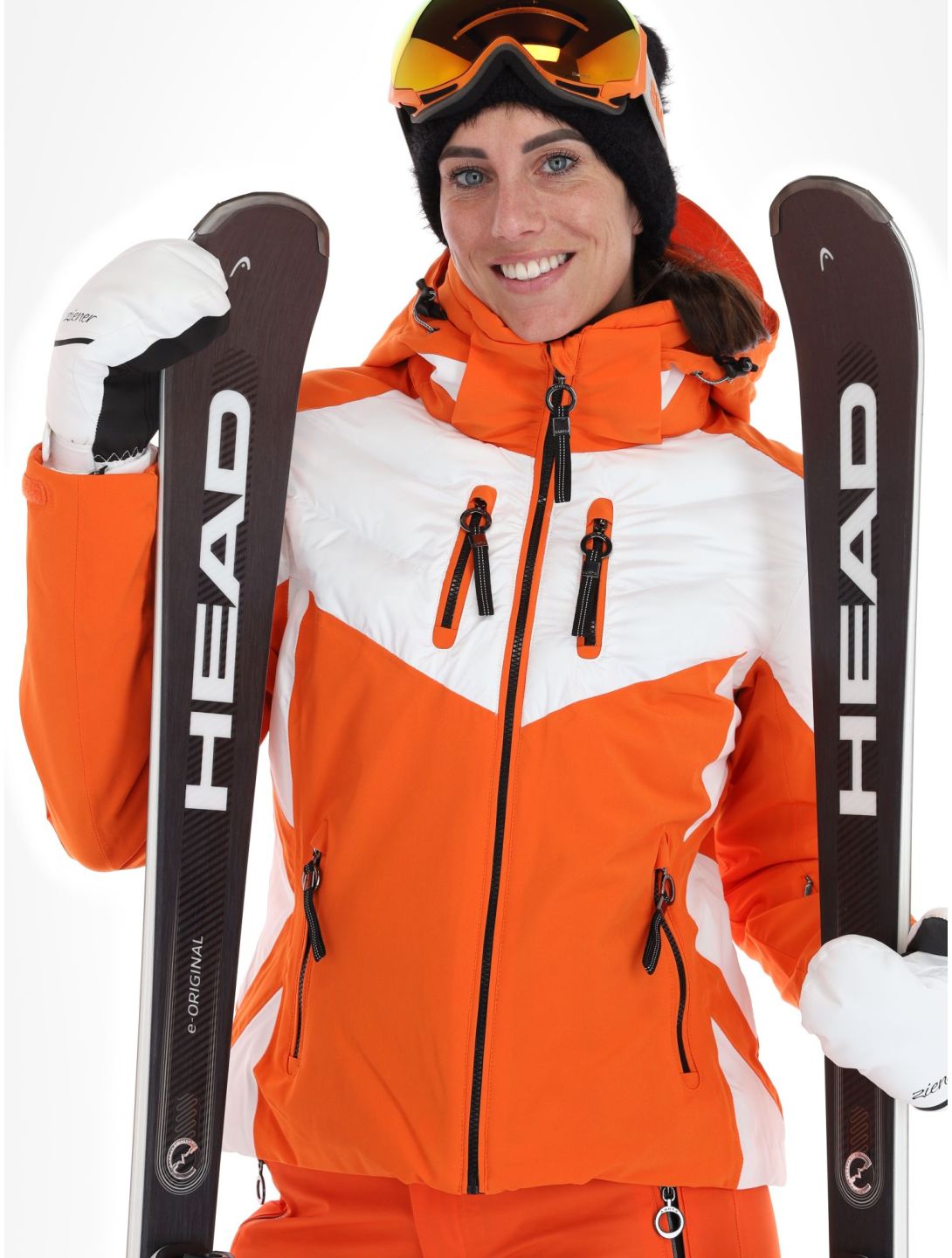 Luhta, Kanervala veste de ski femmes Orange blanc, orange 