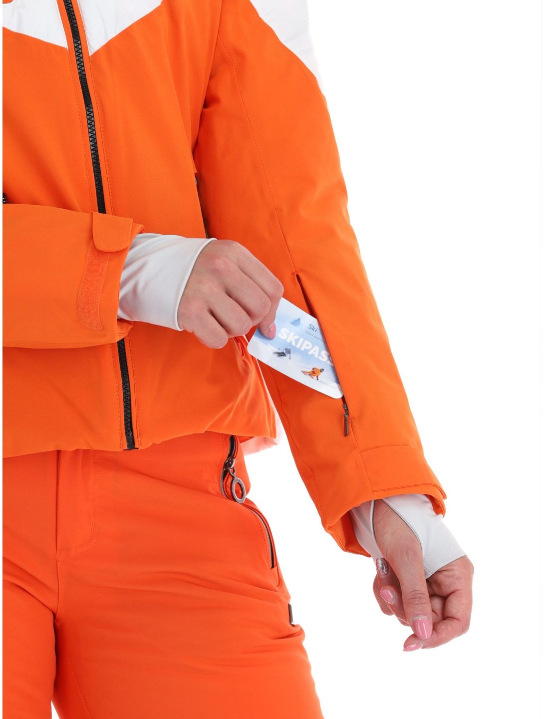 Luhta, Kanervala veste de ski femmes Orange blanc, orange 