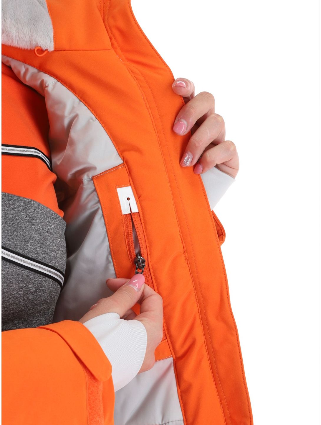 Luhta, Kanervala veste de ski femmes Orange blanc, orange 