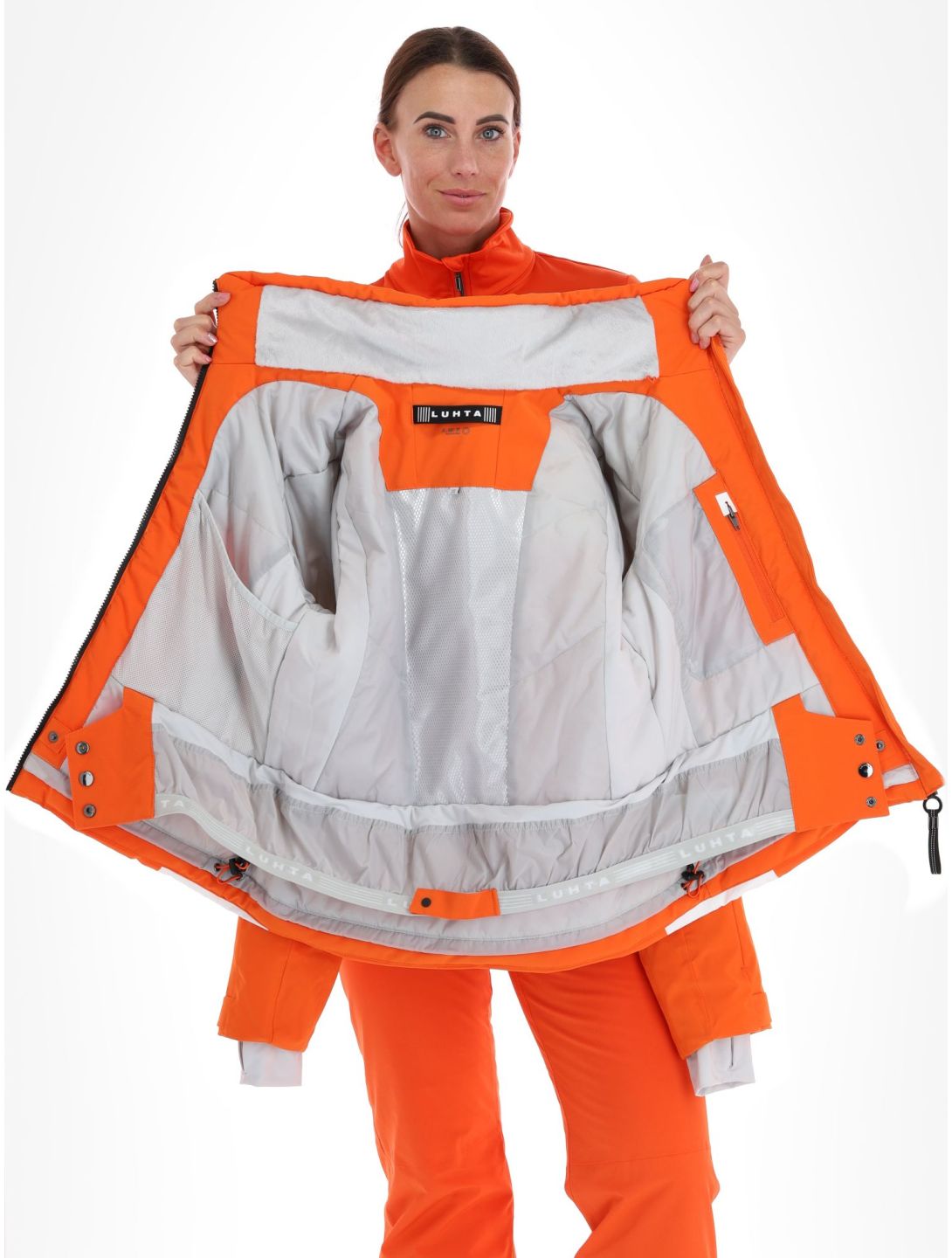 Luhta, Kanervala veste de ski femmes Orange blanc, orange 