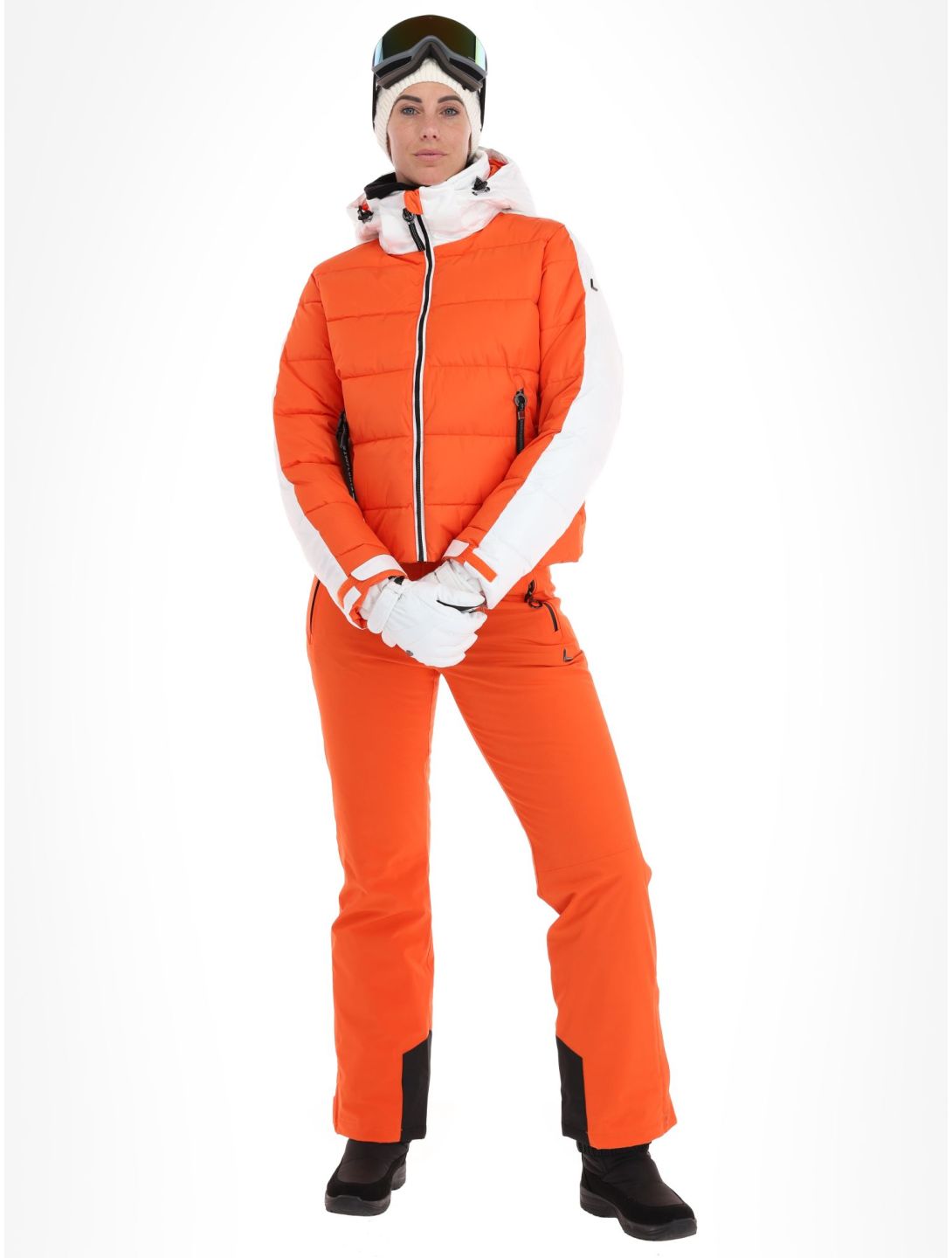 Luhta, Karhutunturi veste de ski femmes Orange blanc, orange 