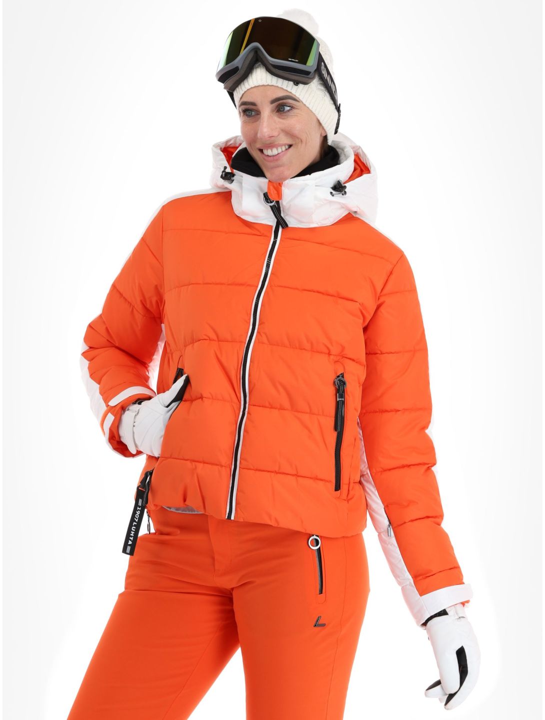 Luhta, Karhutunturi veste de ski femmes Orange blanc, orange 