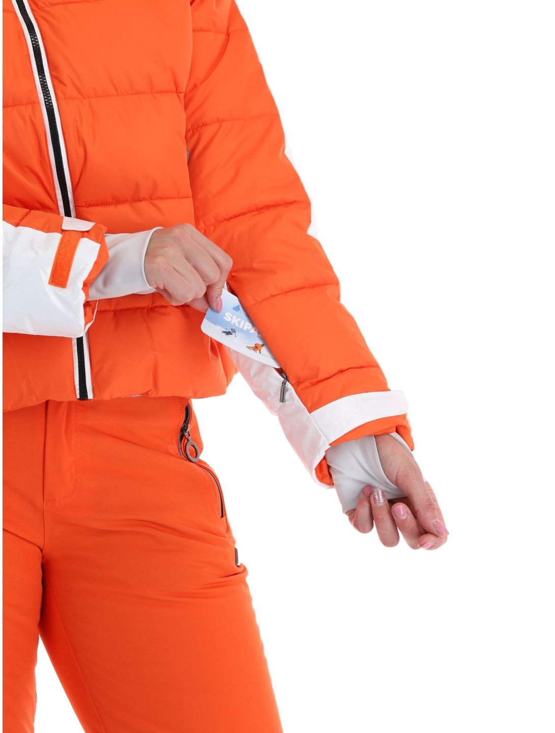 Luhta, Karhutunturi veste de ski femmes Orange blanc, orange 