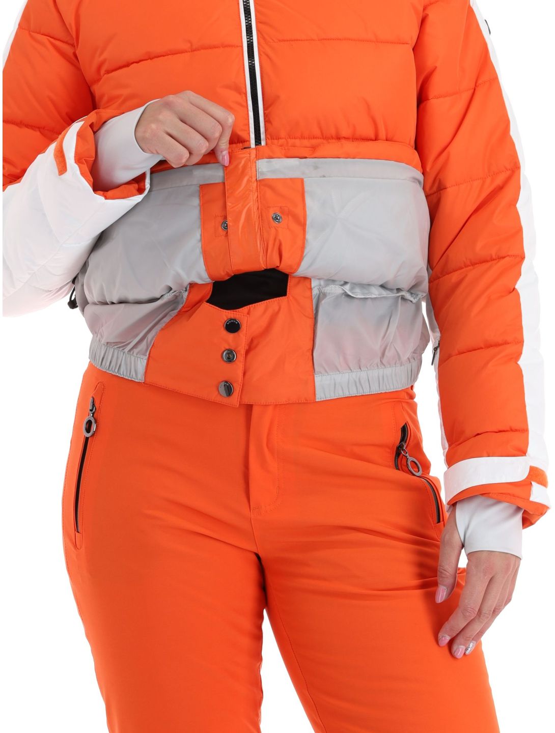 Luhta, Karhutunturi veste de ski femmes Orange blanc, orange 