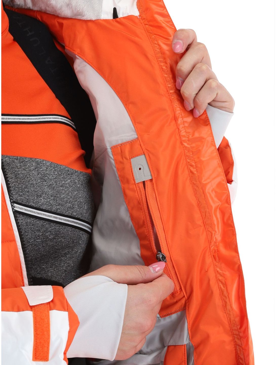 Luhta, Karhutunturi veste de ski femmes Orange blanc, orange 