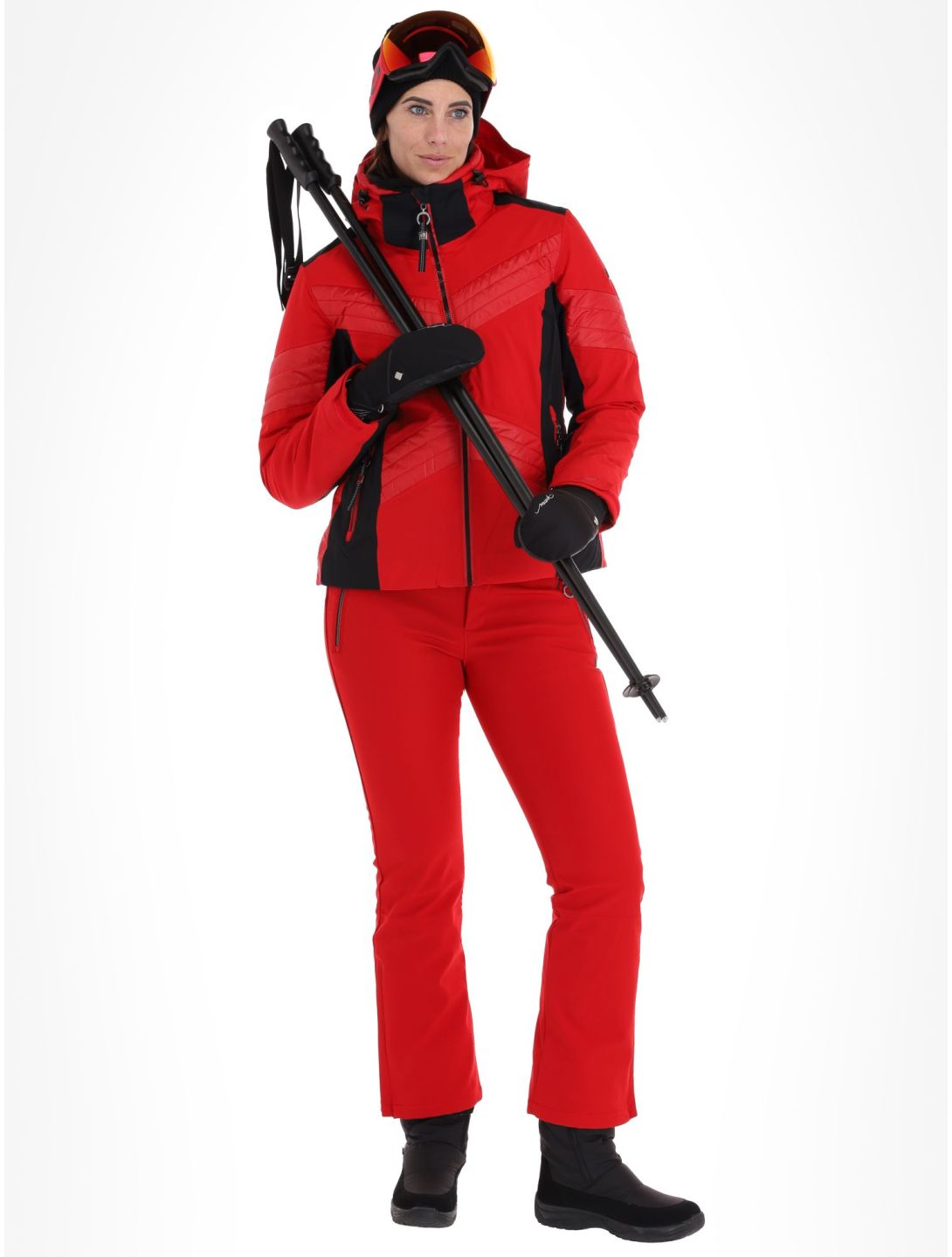 Luhta, Karravaara veste de ski femmes Cranberry noir, rouge 