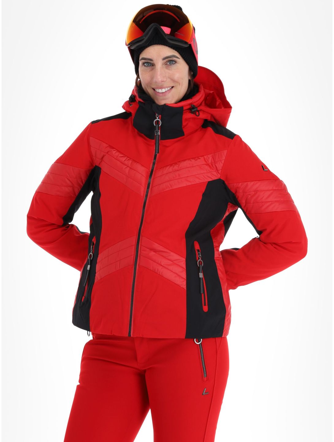 Luhta, Karravaara veste de ski femmes Cranberry noir, rouge 