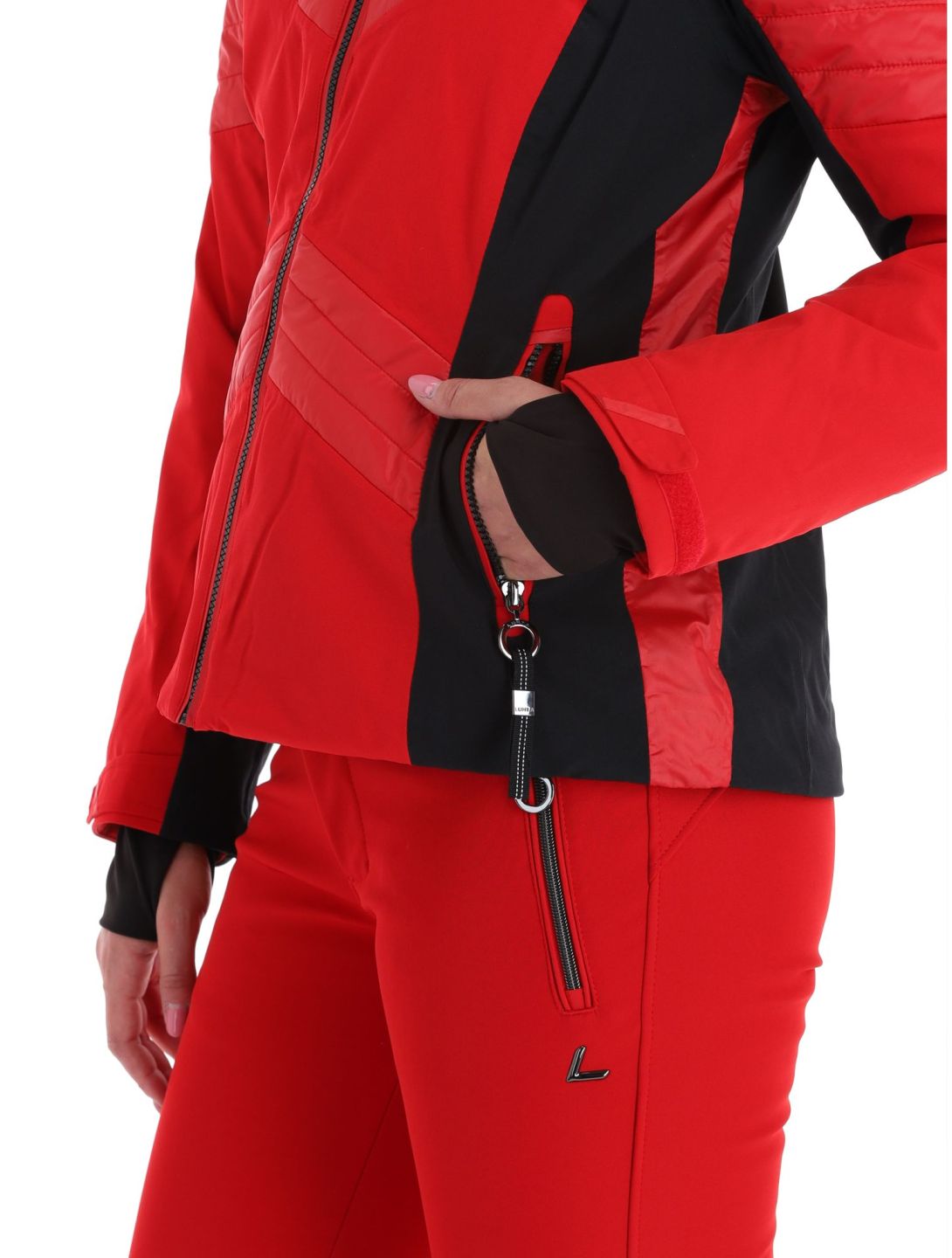 Luhta, Karravaara veste de ski femmes Cranberry noir, rouge 