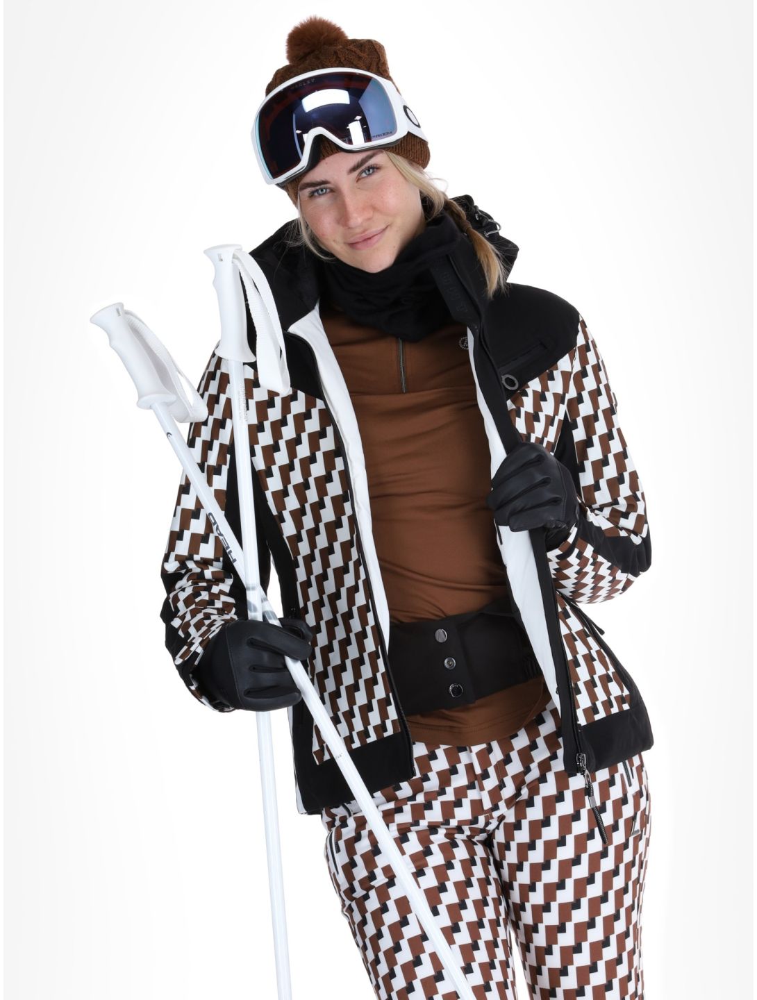 Luhta, Laukukero veste de ski femmes Chocolat brun 