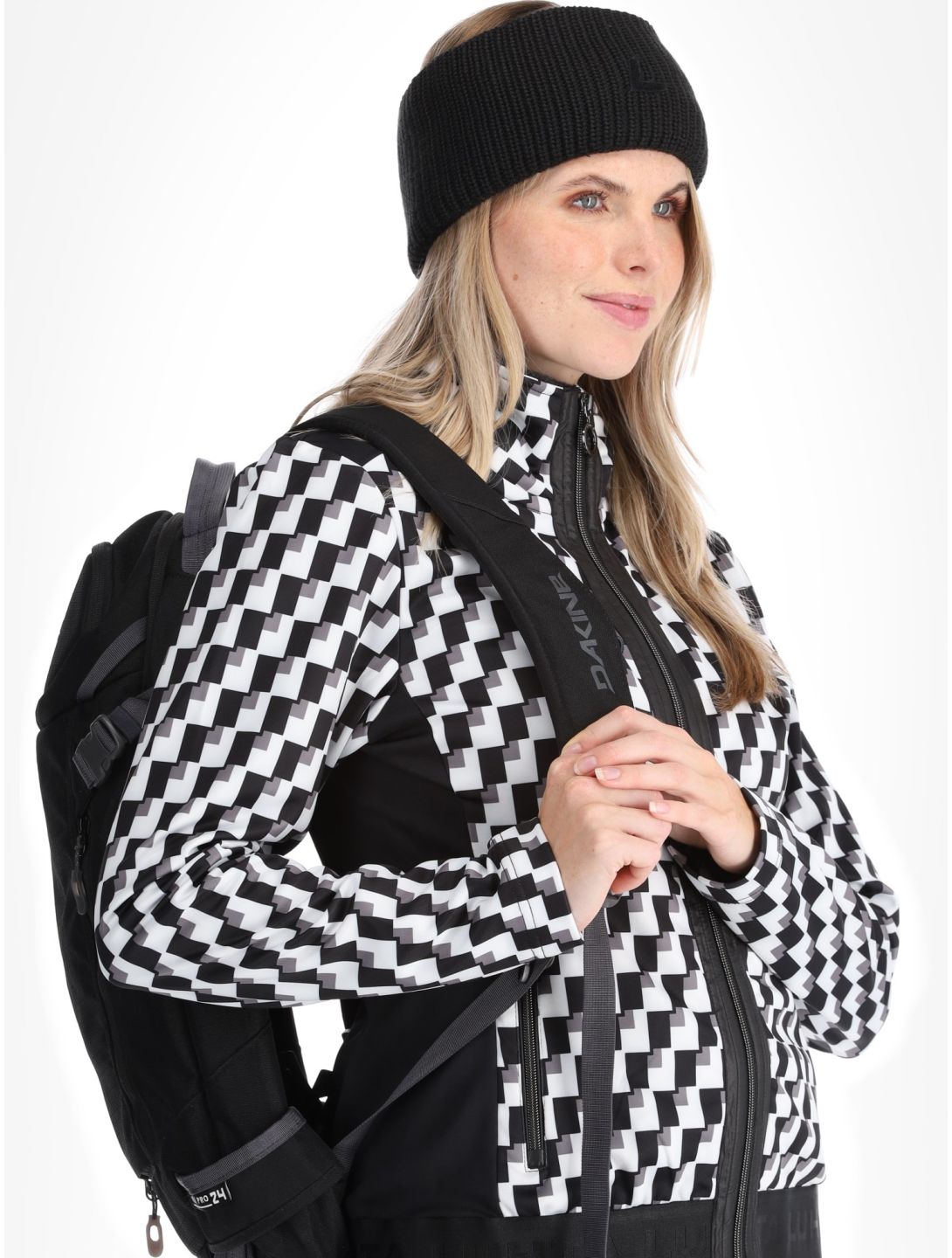 Luhta, Lompola gilet femmes Black / White blanc, noir 