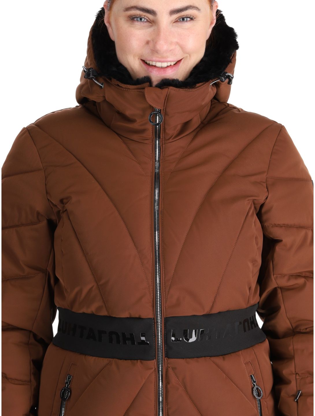 Luhta, Luhta Hakolahti veste de ski femmes Chocolat brun 