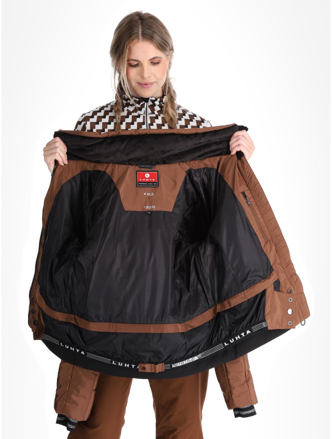 Luhta, Halhola veste de ski femmes Chocolat brun 