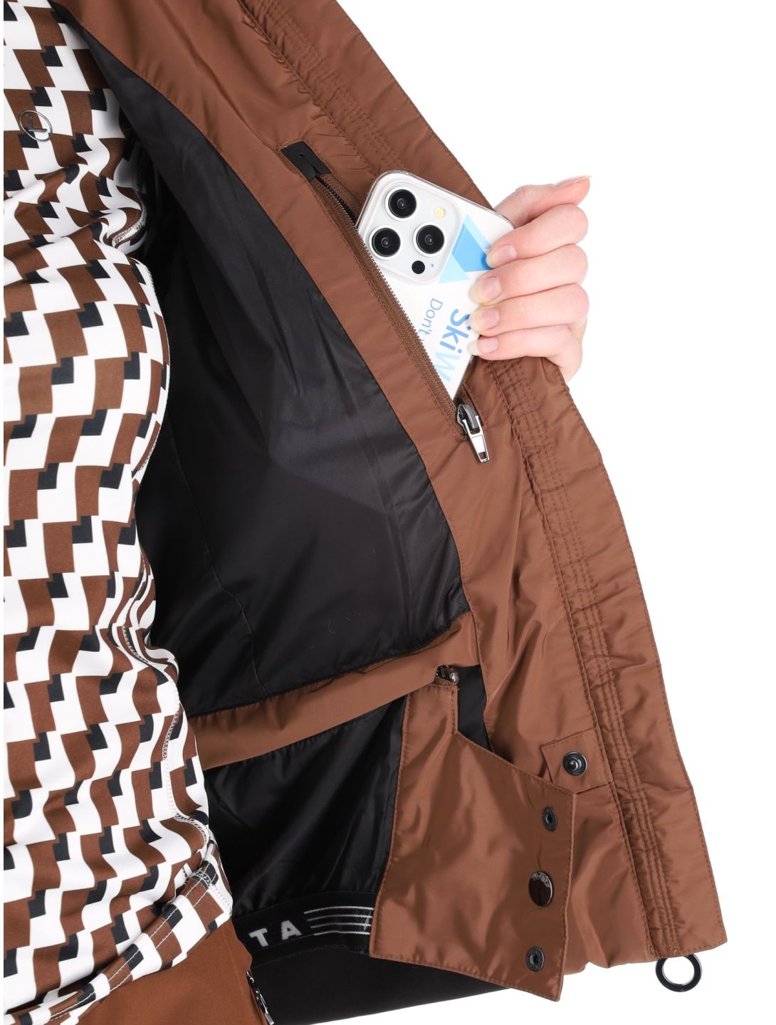 Luhta, Halhola veste de ski femmes Chocolat brun 