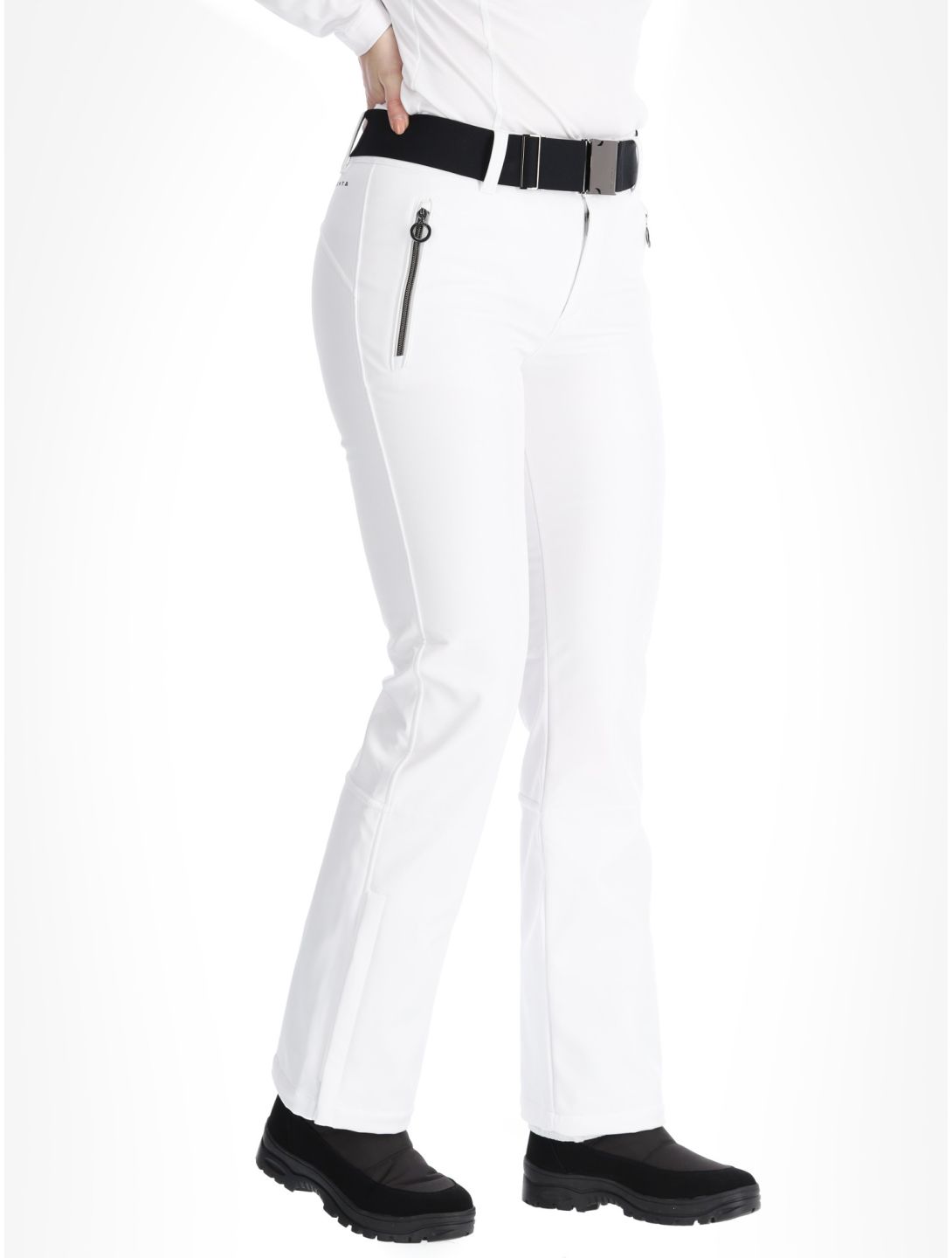 Luhta, Joentaus pantalon de ski en softshell femmes Optic White blanc 