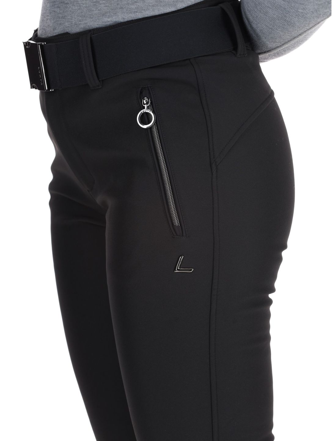 Luhta, Joentaus C pantalon de ski en softshell modèle court femmes Black noir 