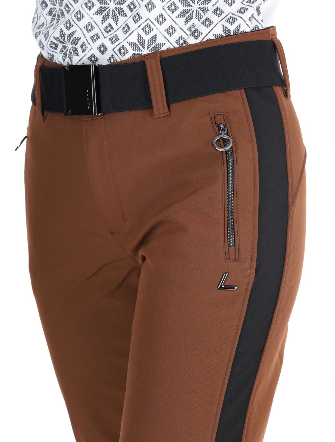 Luhta, Reututunturi pantalon de ski en softshell femmes Chocolat brun 