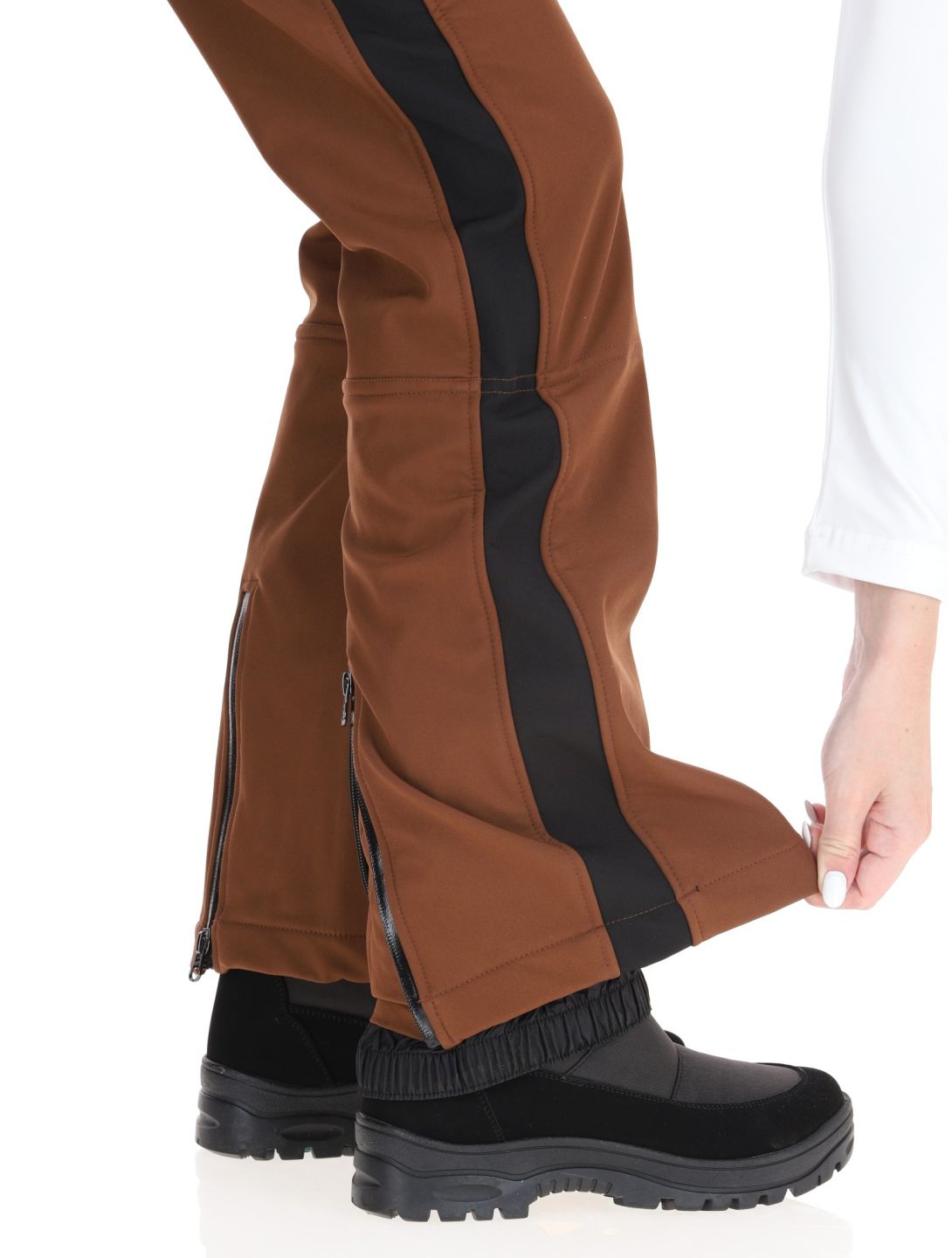 Luhta, Reututunturi pantalon de ski en softshell femmes Chocolat brun 