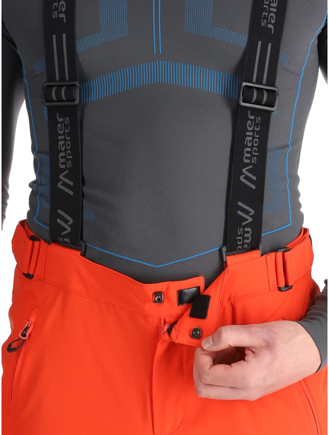 Maier Sports, Anton 2.1 pantalon de ski hommes Paprika Flame orange 