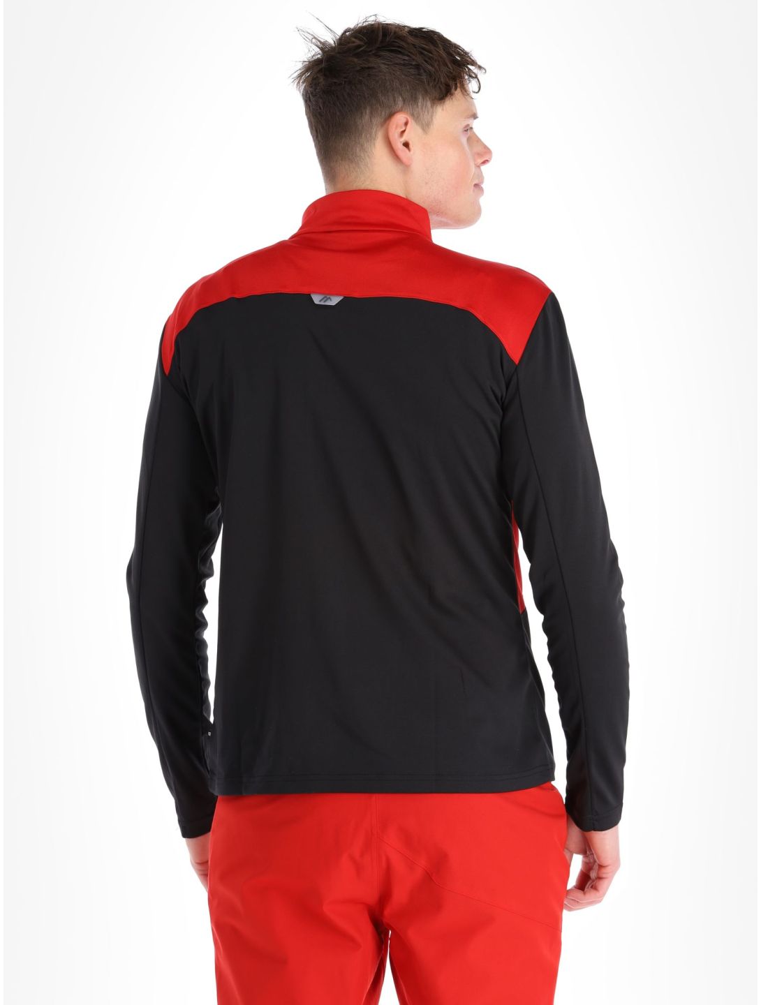 Maier Sports, Astun Jersey pull de ski hommes Salsa / Black rouge 