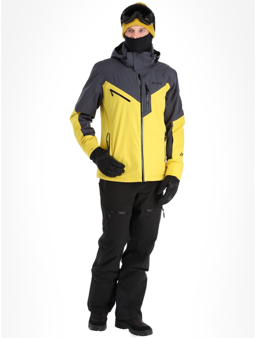 Maier Sports, Pajares veste de ski hommes Byzantin / Graphite gris, jaune 