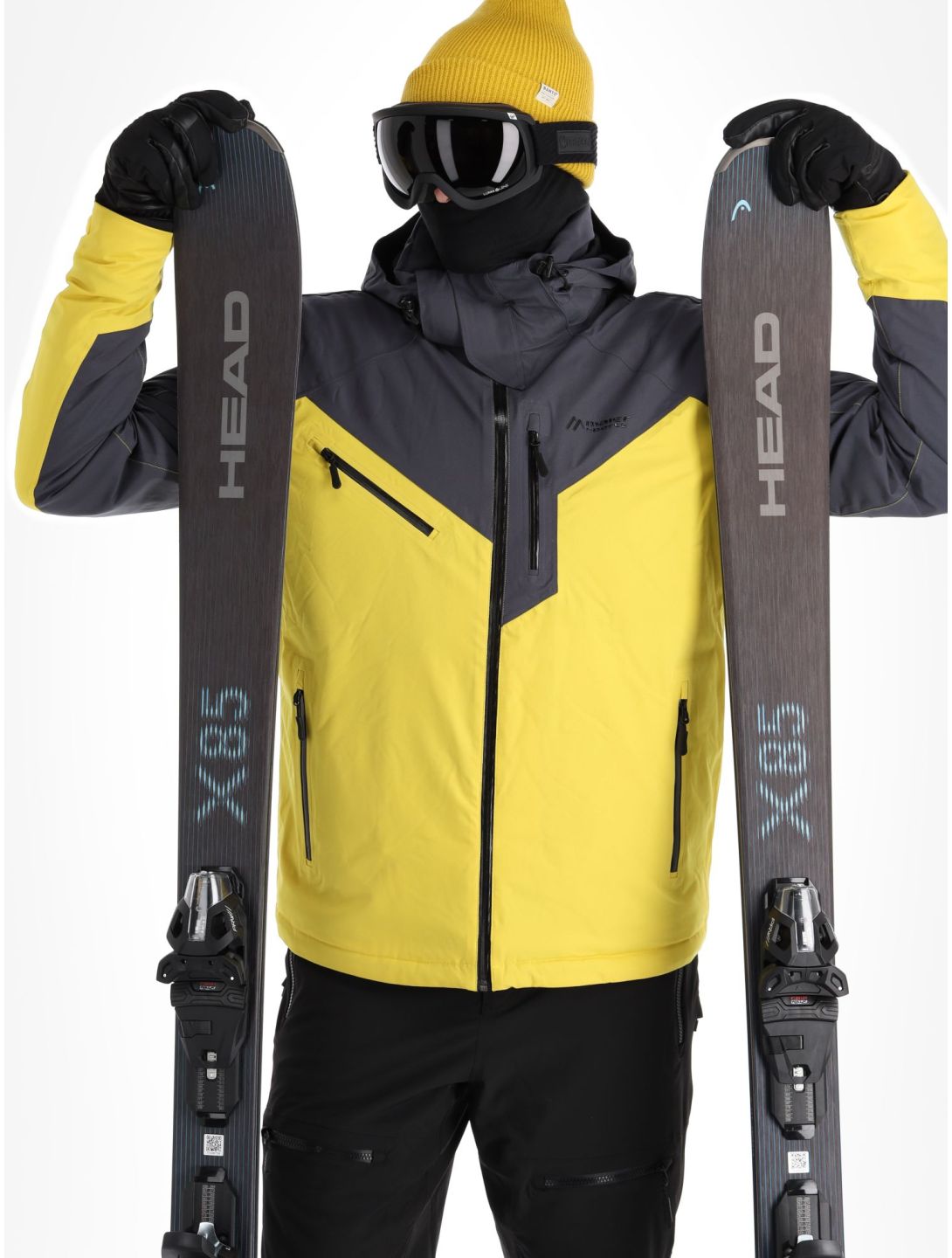 Maier Sports, Pajares veste de ski hommes Byzantin / Graphite gris, jaune 