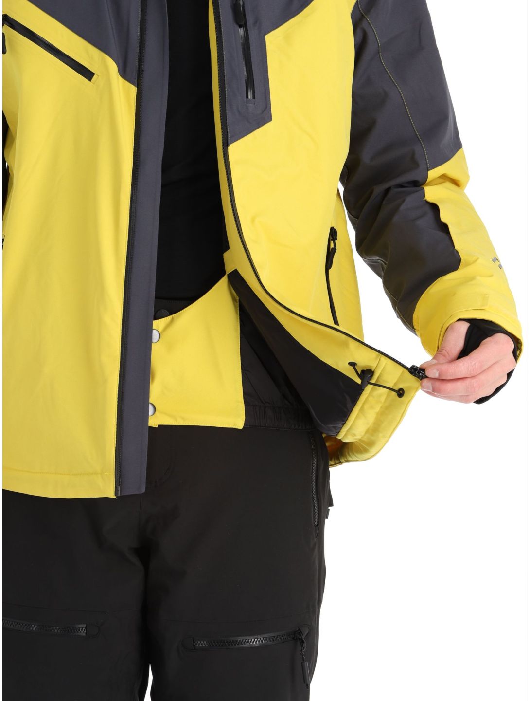 Maier Sports, Pajares veste de ski hommes Byzantin / Graphite gris, jaune 