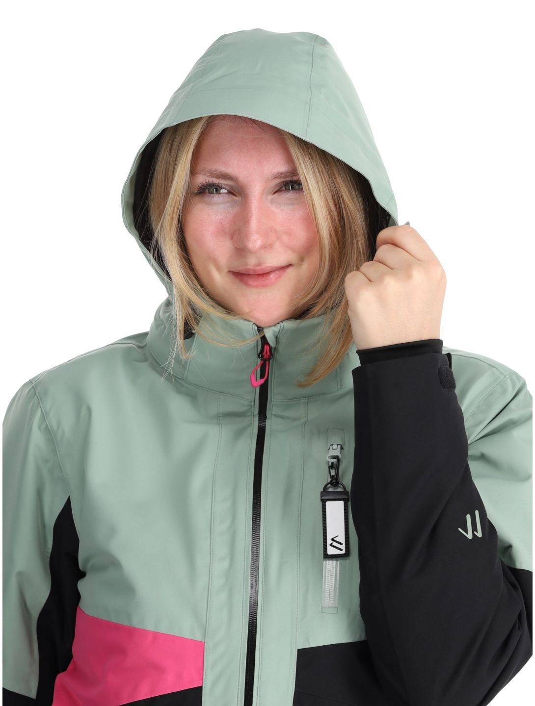 Maier Sports, Vidra veste de ski femmes Black / Luscious Moss / Pink Flambé noir, rose, vert 