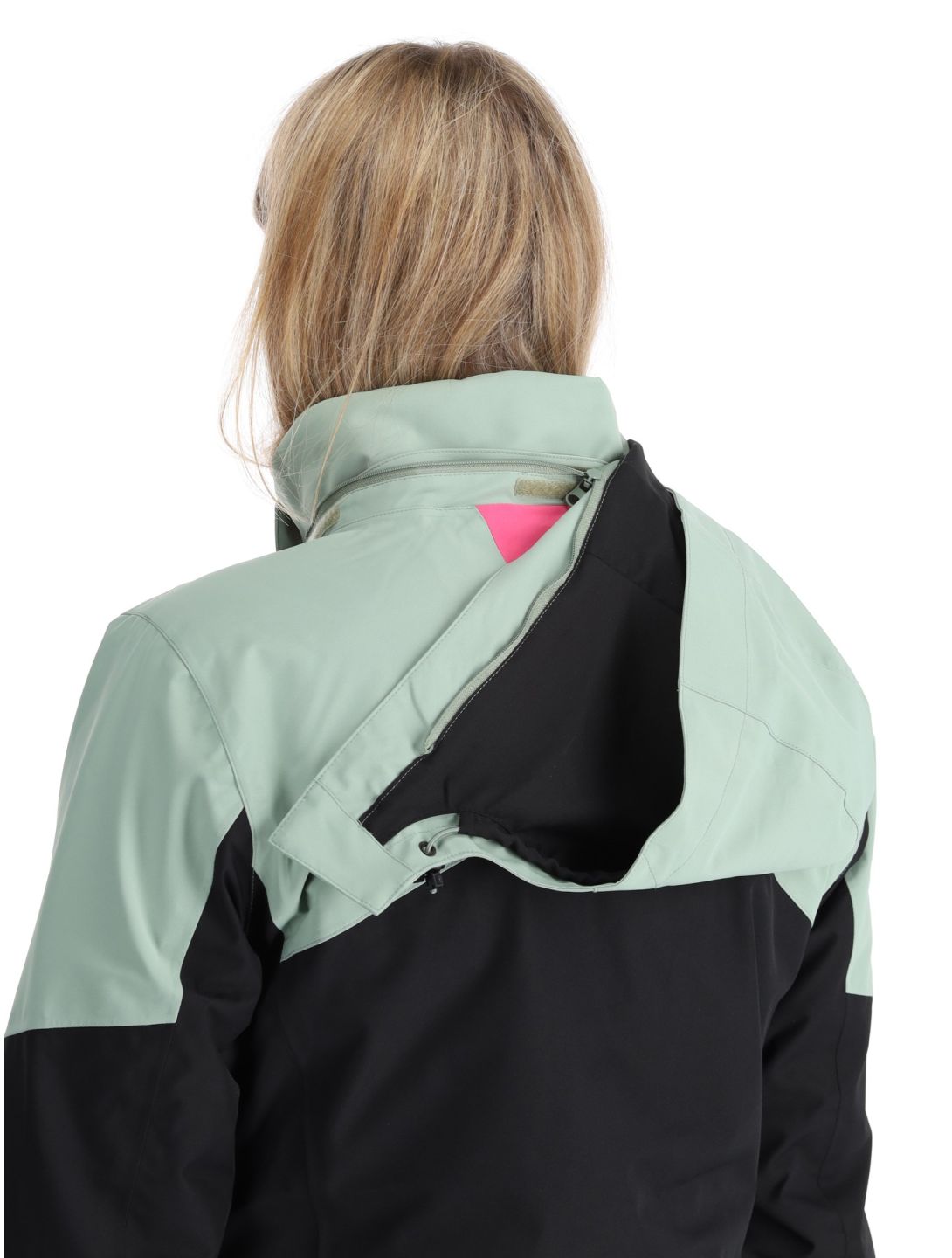 Maier Sports, Vidra veste de ski femmes Black / Luscious Moss / Pink Flambé noir, rose, vert 