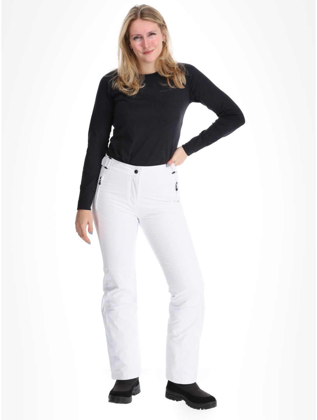 Maier Sports, Vroni Slim 2.0 pantalon de ski femmes White blanc 