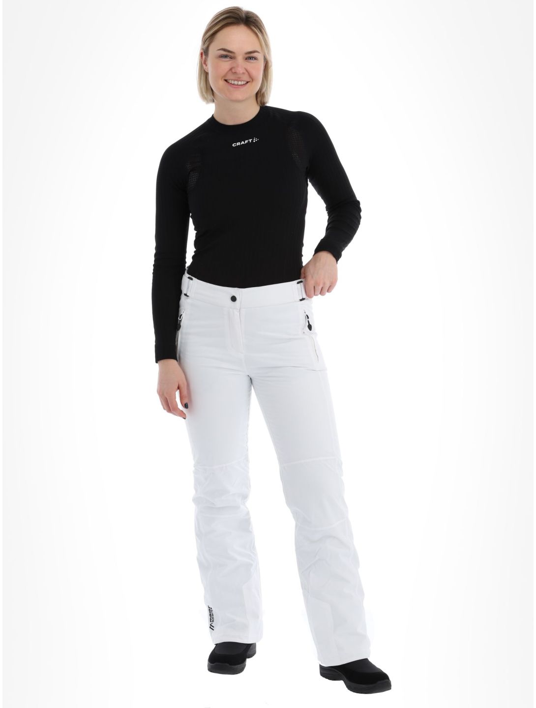 Maier Sports, Vroni slim pantalon de ski femmes White blanc 