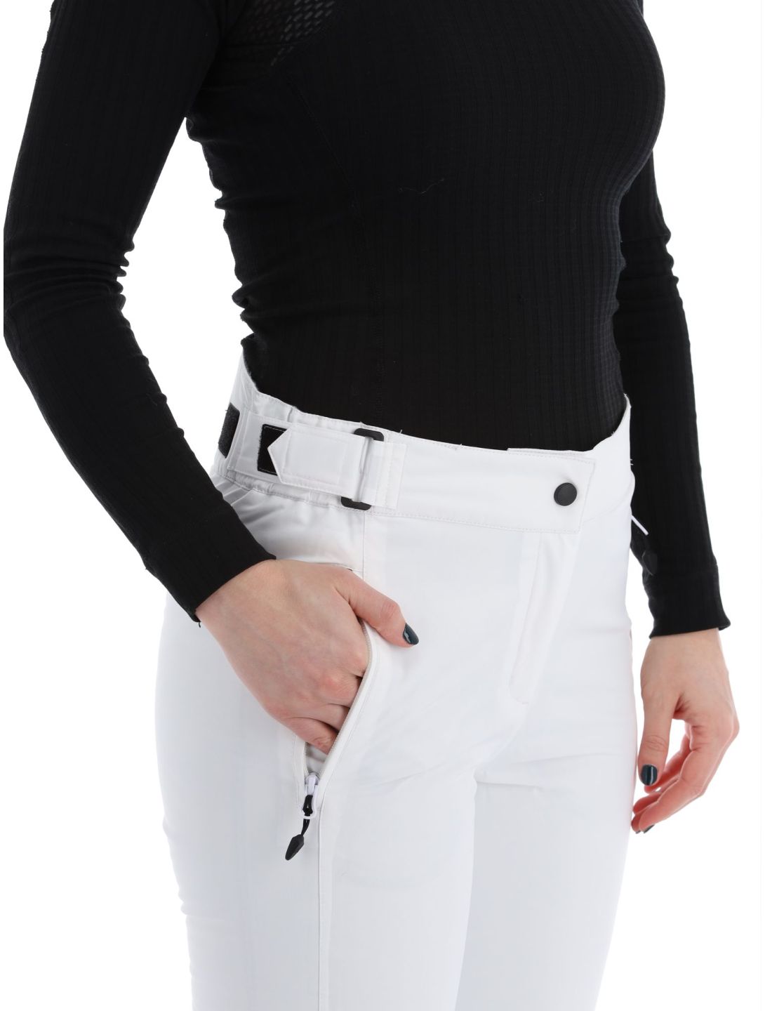 Maier Sports, Vroni slim pantalon de ski femmes White blanc 