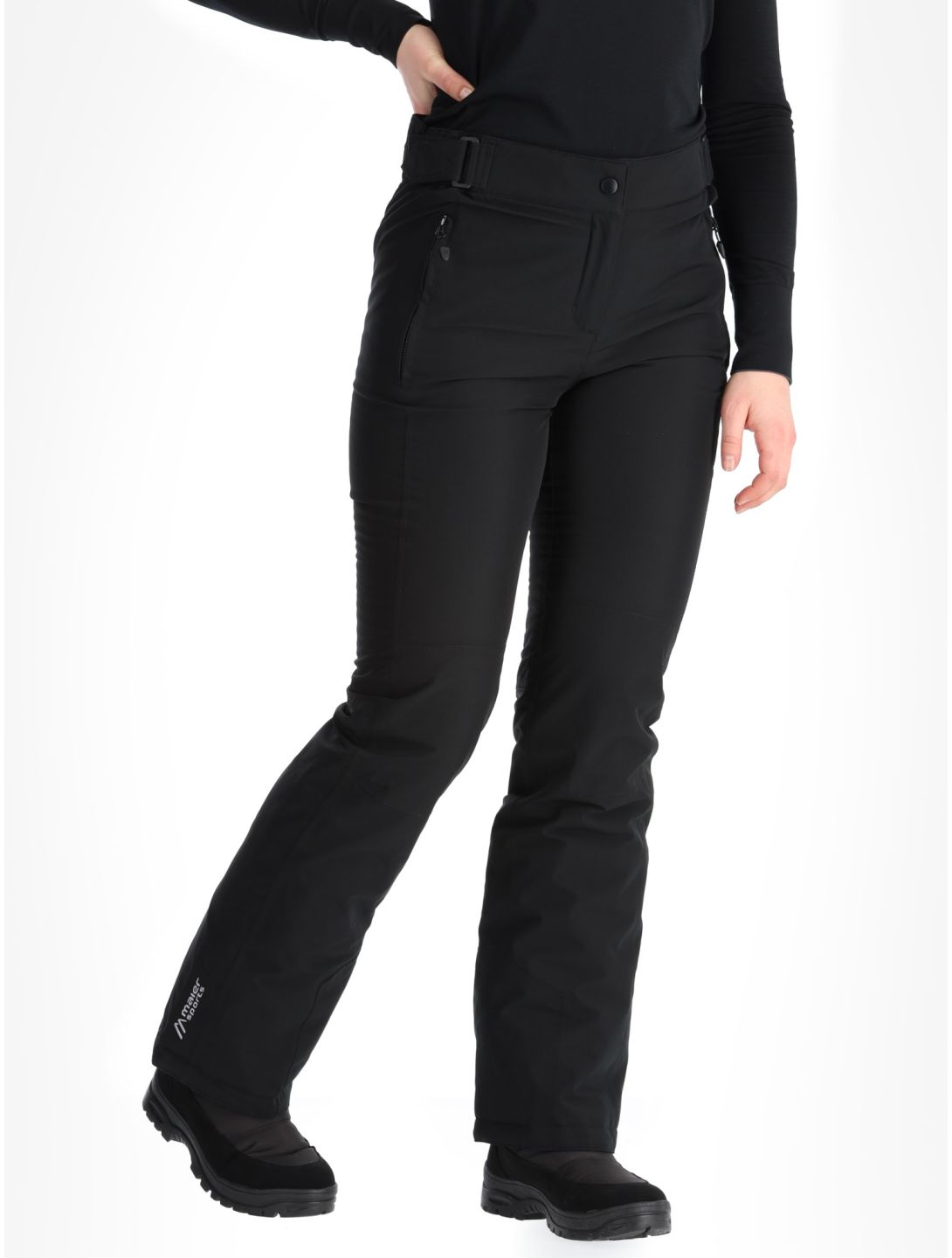 Maier Sports, Vroni slim pantalon de ski femmes Black noir 