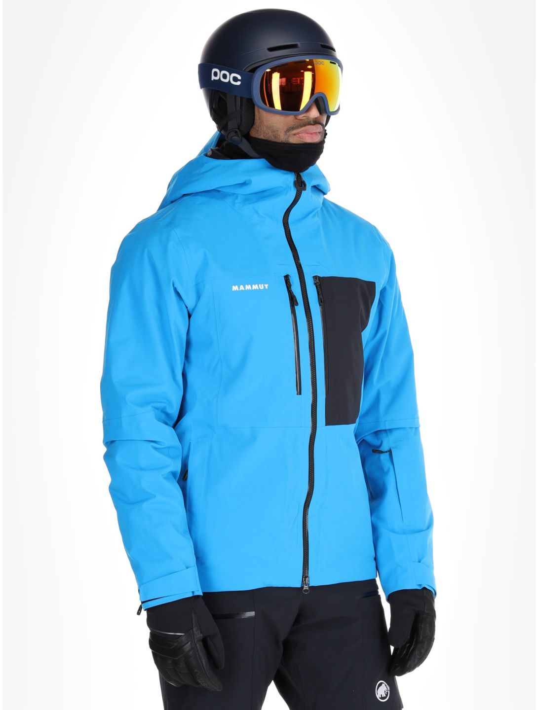 Mammut, Stoney HS Thermo Hooded veste de ski hommes Glacier Blue / Black bleu, noir 