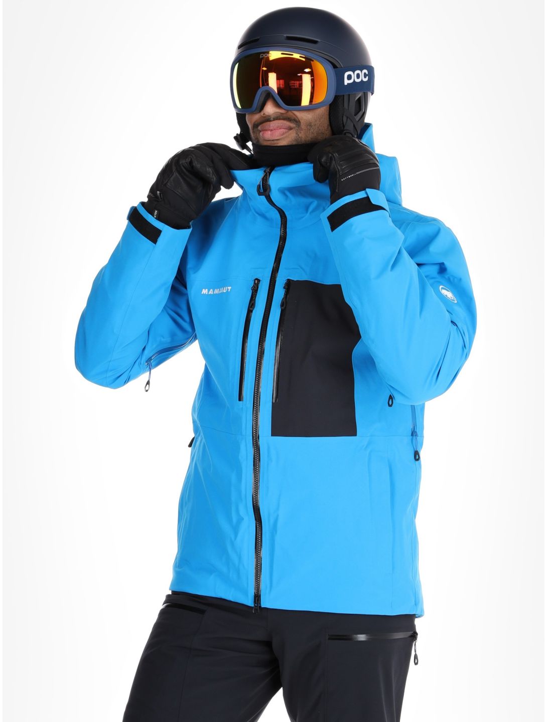 Mammut, Stoney HS Thermo Hooded veste de ski hommes Glacier Blue / Black bleu, noir 