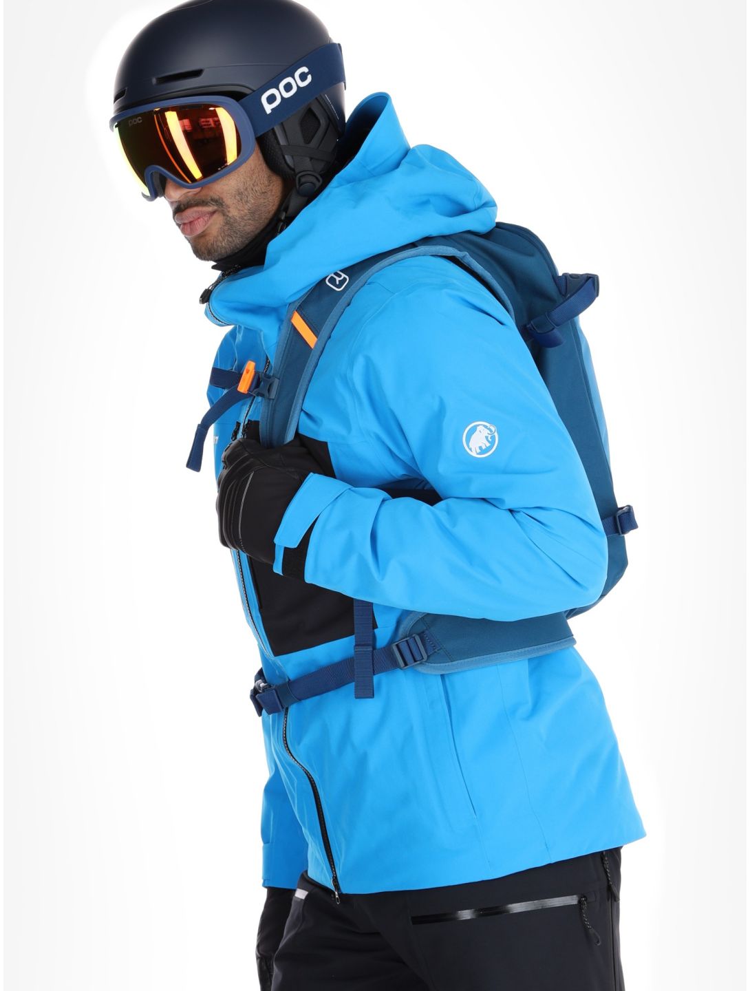 Mammut, Stoney HS Thermo Hooded veste de ski hommes Glacier Blue / Black bleu, noir 