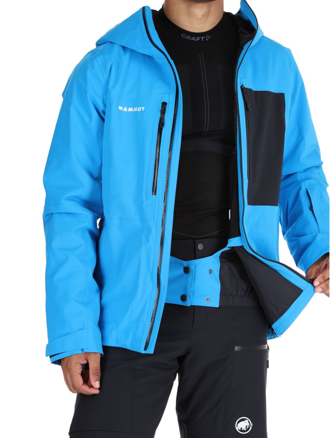 Mammut, Stoney HS Thermo Hooded veste de ski hommes Glacier Blue / Black bleu, noir 