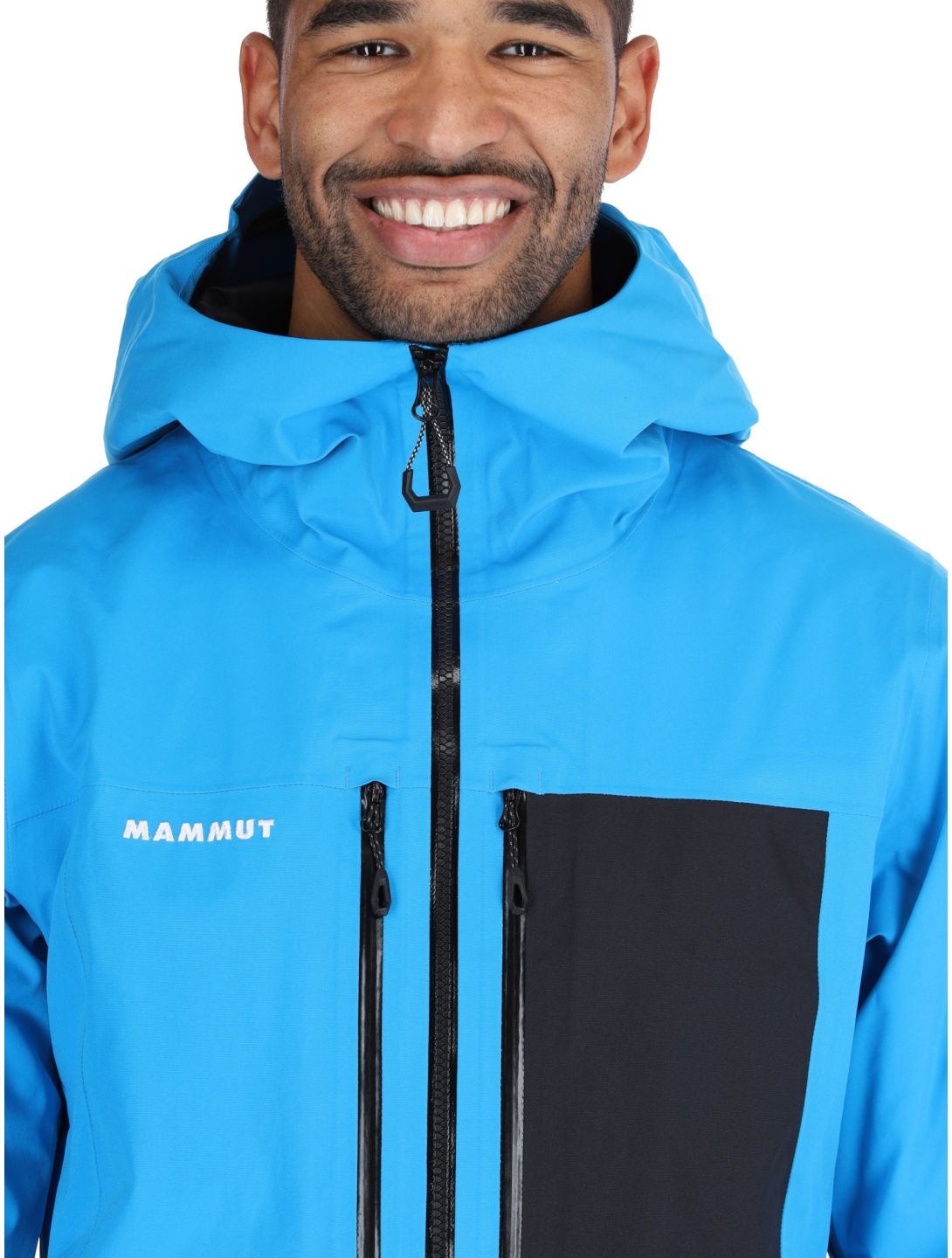 Mammut, Stoney HS Thermo Hooded veste de ski hommes Glacier Blue / Black bleu, noir 