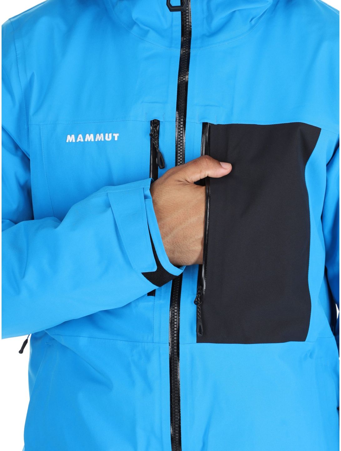 Mammut, Stoney HS Thermo Hooded veste de ski hommes Glacier Blue / Black bleu, noir 