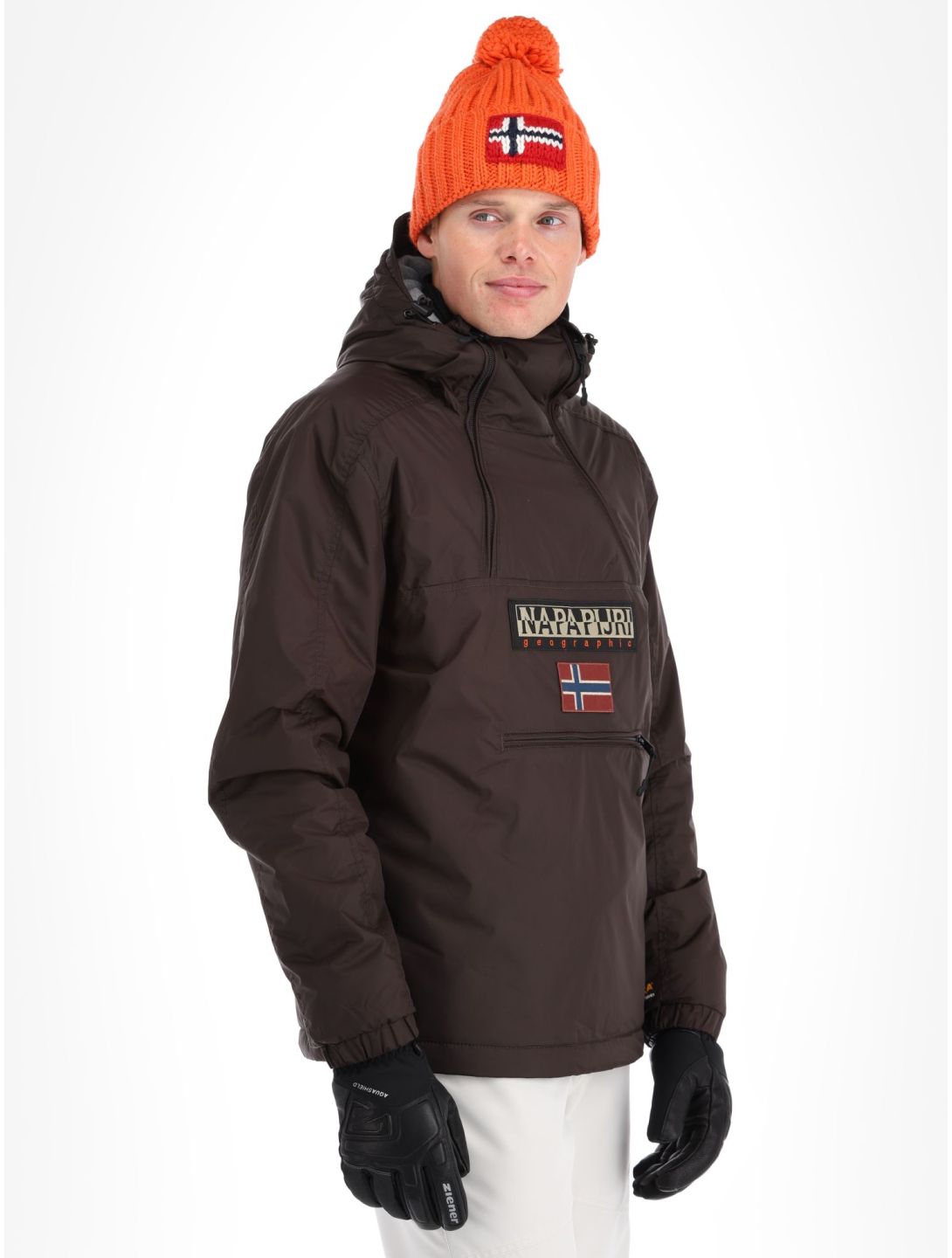 Napapijri, Northfarer 2.0 Wint anorak d'hiver hommes Brown Ebony gris 