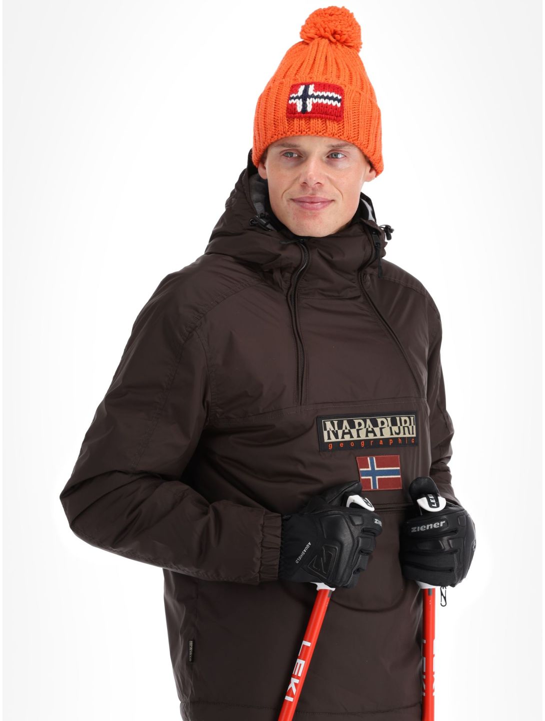 Napapijri, Northfarer 2.0 Wint anorak d'hiver hommes Brown Ebony gris 