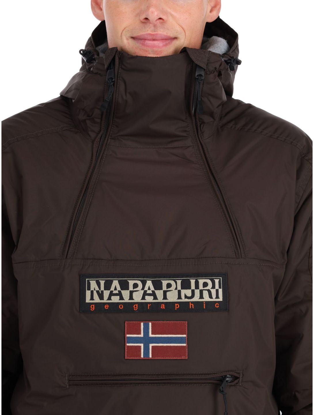 Napapijri, Northfarer 2.0 Wint anorak d'hiver hommes Brown Ebony gris 