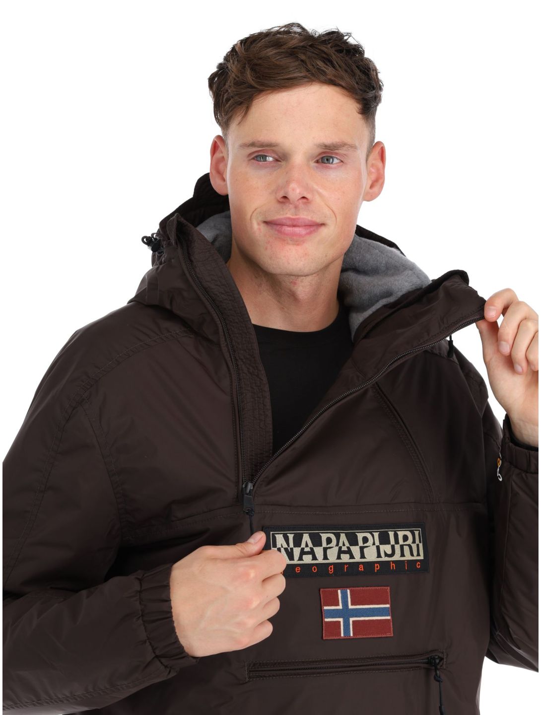 Napapijri, Northfarer 2.0 Wint anorak d'hiver hommes Brown Ebony gris 