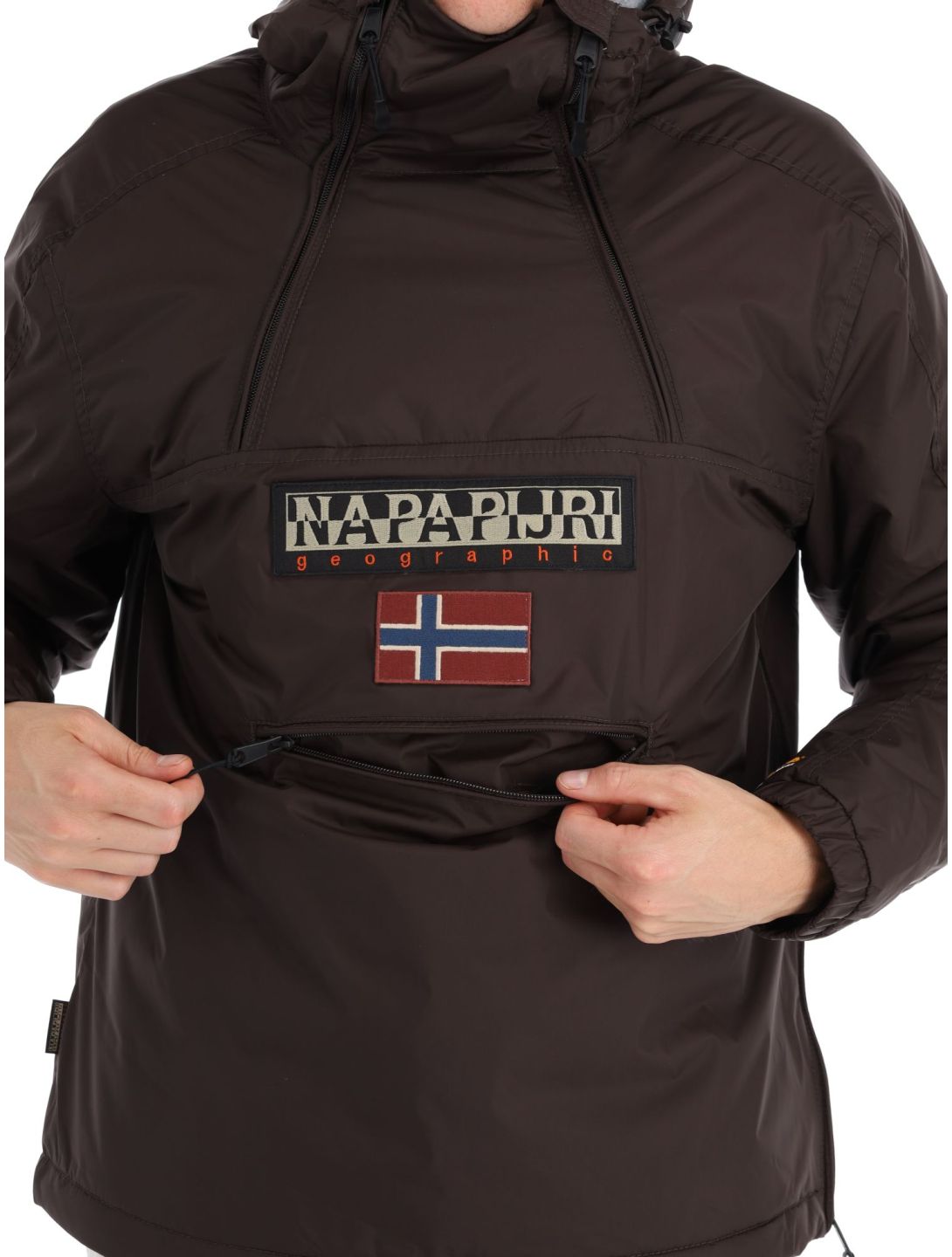 Napapijri, Northfarer 2.0 Wint anorak d'hiver hommes Brown Ebony gris 