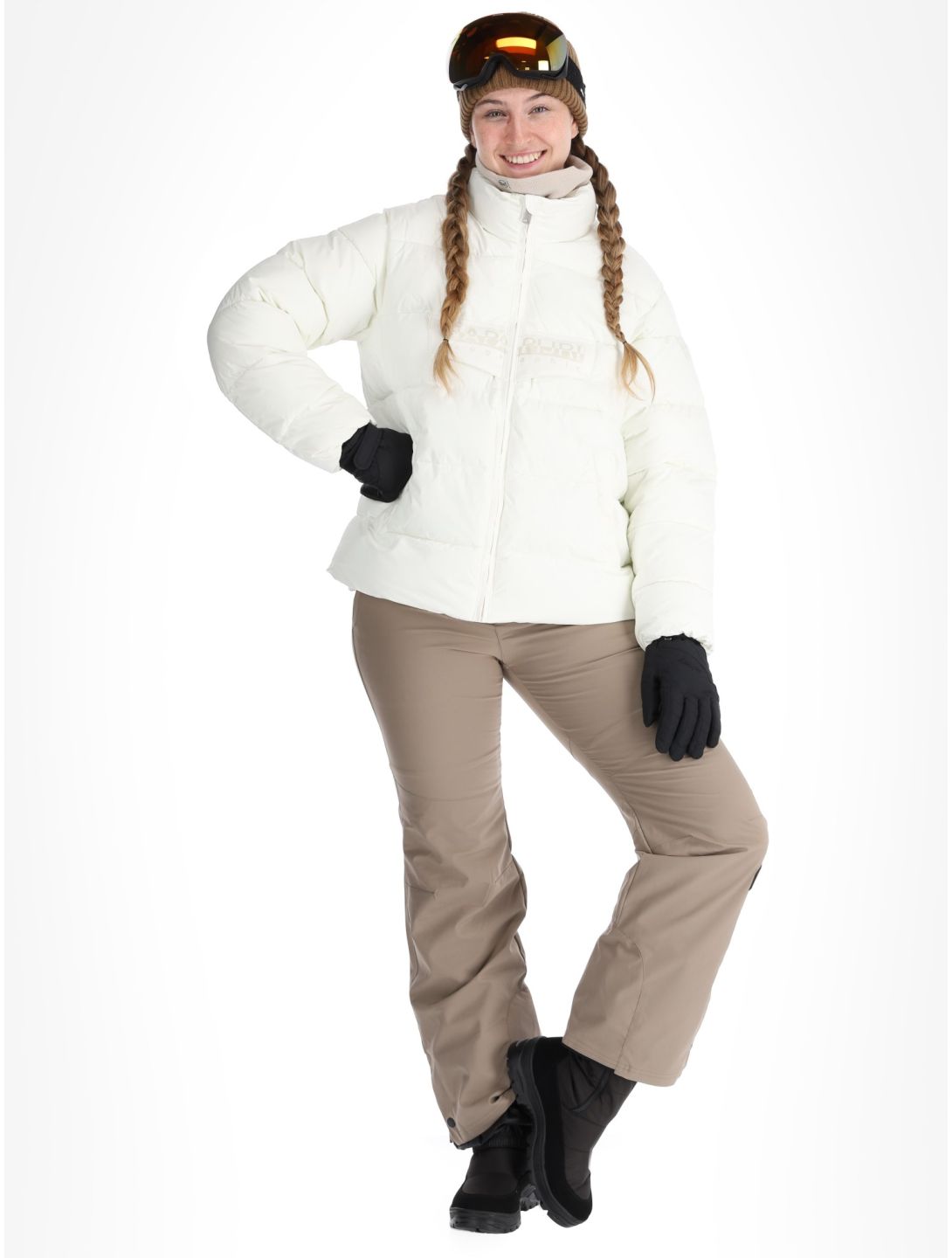 Napapijri, Puffer open W veste de ski femmes White Heron blanc 