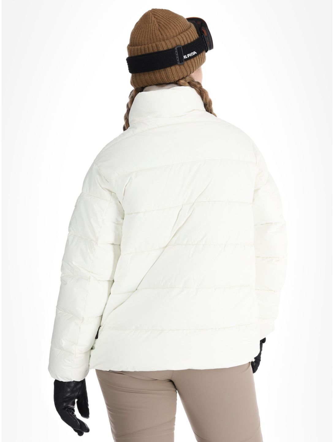 Napapijri, Puffer open W veste de ski femmes White Heron blanc 